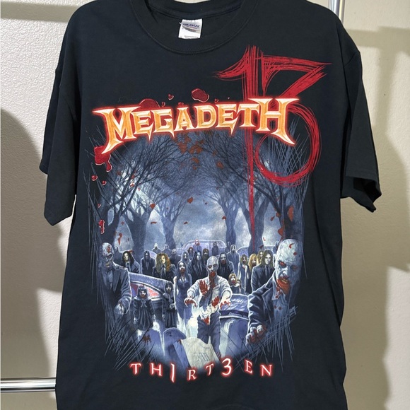 Gildan Other - Vintage Mega Death Black Graphic T-Shirt